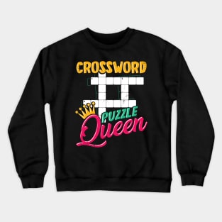 Crossword Puzzle Queen Gift Crewneck Sweatshirt